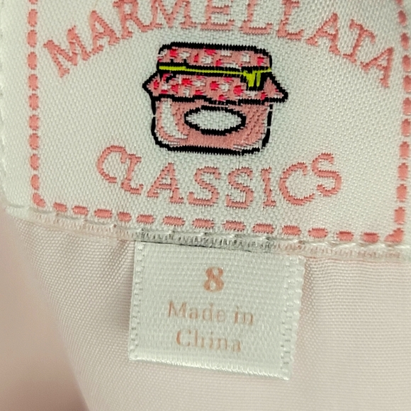 Marmellata Classics Pink Chiffon Silver Sparkle Easter Sunday Dress Rose Buttons - Picture 5 of 5